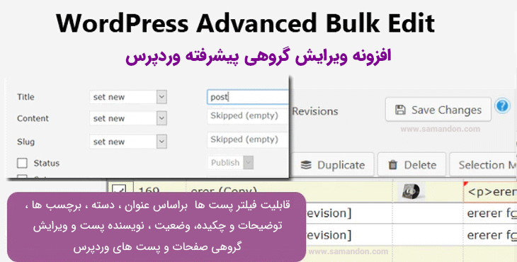 افزونه ویرایش گروهی پیشرفته وردپرس | WordPress Advanced Bulk Edit