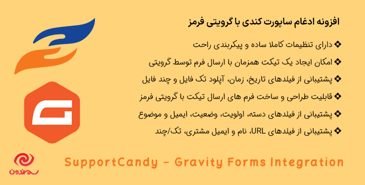 افزونه ادغام ساپورت کندی با گرویتی فرمز | SupportCandy - Gravity Forms