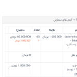 وضعیت سفاش در قسمت سفارشات در برگه داشبورد فروشنده در دکان