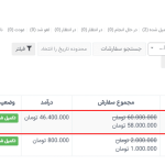 فهرست سفارش ها در قسمت سفارشات در داشبورد فروشنده در دکان