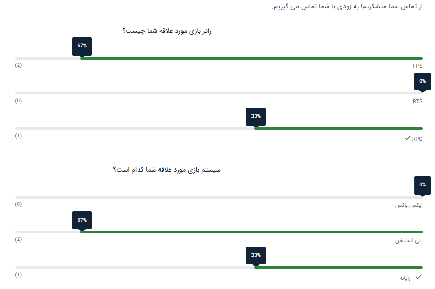 برچسب ادغام {all_poll_results} در گرویتی فرمز