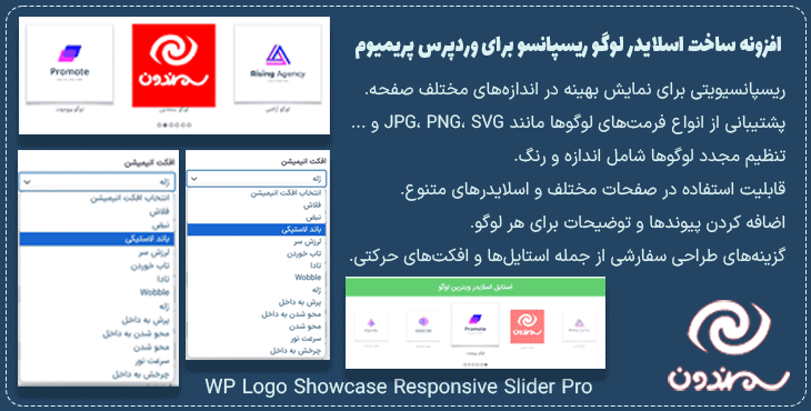 افزونه ساخت اسلایدر لوگو ریسپانسو برای وردپرس پرمیوم | WP Logo Showcase Responsive Slider Pro