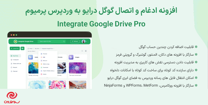 افزونه ادغام و اتصال گوگل درایو به وردپرس پرمیوم | Integrate Google Drive Pro