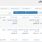 ورود و خروج کاربران در افزونه User Activity Log PRO for WordPress