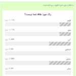 نمایش زنده نتایج نظرسنجی به کاربر بعد از شرکت در نظر سنجی با افزونه پرسشنامه و نظر سنجی وردپرس فرمز