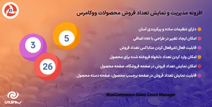 افزونه مدیریت و نمایش تعداد فروش محصولات ووکامرس | WooCommerce Sales Count Manager