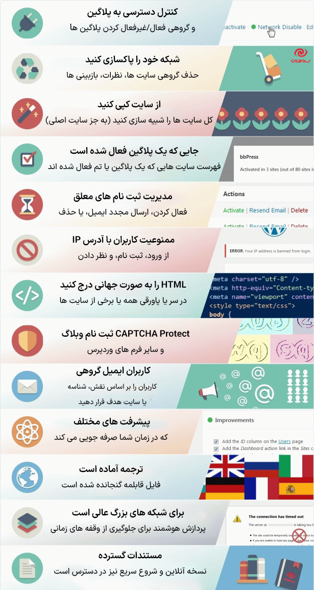 ماژول های افزونه فراتر از چند سایت برای وردپرس های شبکه
