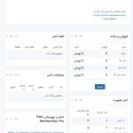 داشبورد افزونه Paid Memberships Pro