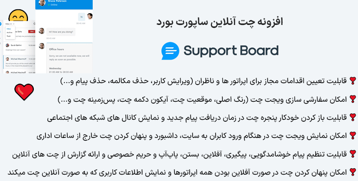 افزونه چت آنلاین ساپورت بورد | Support Board
