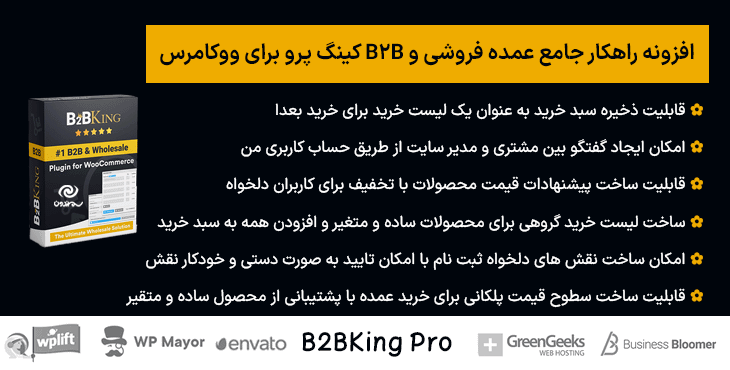 افزونه راهکار جامع عمده ‌فروشی و B2B کینگ پرو برای ووکامرس | B2BKing Pro