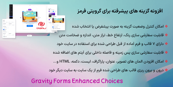 افزونه گزینه های پیشرفته برای گرویتی فرمز | Gravity Forms Enhanced Choices