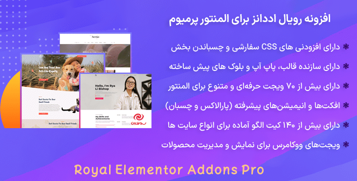 افزونه رویال اددانز برای المنتور پرمیوم | Royal Elementor Addons Pro