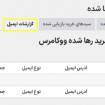 گزارشات ایمیل در افزونه Abandoned Cart Recovery for WooCommerce