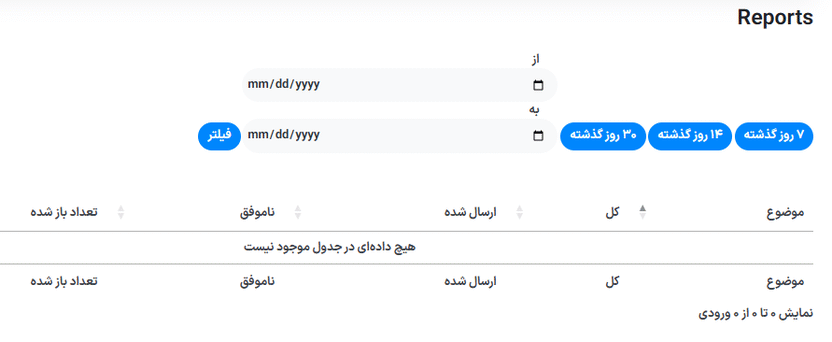 گزارشات در افزونه ارسال ایمیل با SMTP برای وردپرس